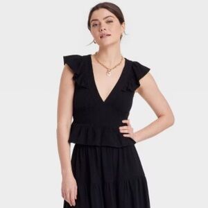 Universal Thread Flutter Sleeve Blouse